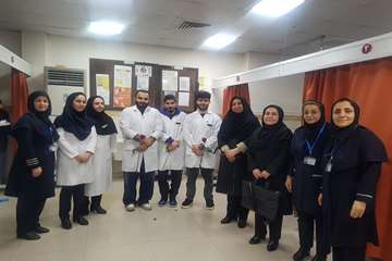 دیدار صمیمانه رییس دانشکده  پرستاری و مامایی شهید بهشتی رشت به  مناسبت روز دانشجو از  محل کارآموزی دانشجویان