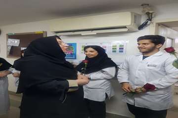 دیدار صمیمانه رییس دانشکده  پرستاری و مامایی شهید بهشتی رشت به  مناسبت روز دانشجو از  محل کارآموزی دانشجویان