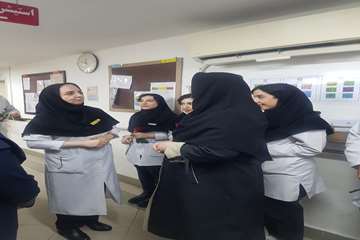 دیدار صمیمانه رییس دانشکده  پرستاری و مامایی شهید بهشتی رشت به  مناسبت روز دانشجو از  محل کارآموزی دانشجویان