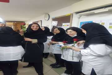 دیدار صمیمانه رییس دانشکده  پرستاری و مامایی شهید بهشتی رشت به  مناسبت روز دانشجو از  محل کارآموزی دانشجویان