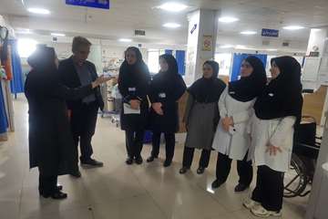 بازدید معاون آموزشی و مدیر گروه داخلی و جراحی دانشکده پرستاری و مامایی شهید بهشتی رشت از مراکز آموزشی درمانی پورسینا و دکترحشمت 