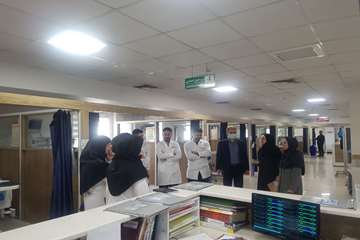 بازدید معاون آموزشی و مدیر گروه داخلی و جراحی دانشکده پرستاری و مامایی شهید بهشتی رشت از مراکز آموزشی درمانی پورسینا و دکترحشمت 