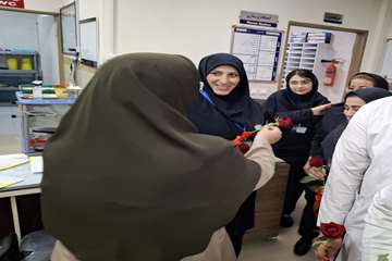 حضور در جمع دانشجویان کارآموز به مناسبت روز پرستار