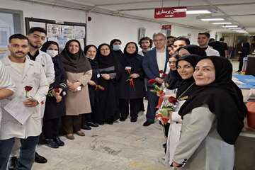 حضور در جمع دانشجویان کارآموز به مناسبت روز پرستار