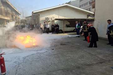 مانور آموزشی اطفای حریق